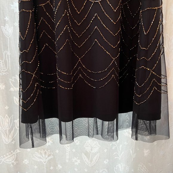 Adrianna Papell Beaded Blouson Gown NAVY - Picture 7 of 11